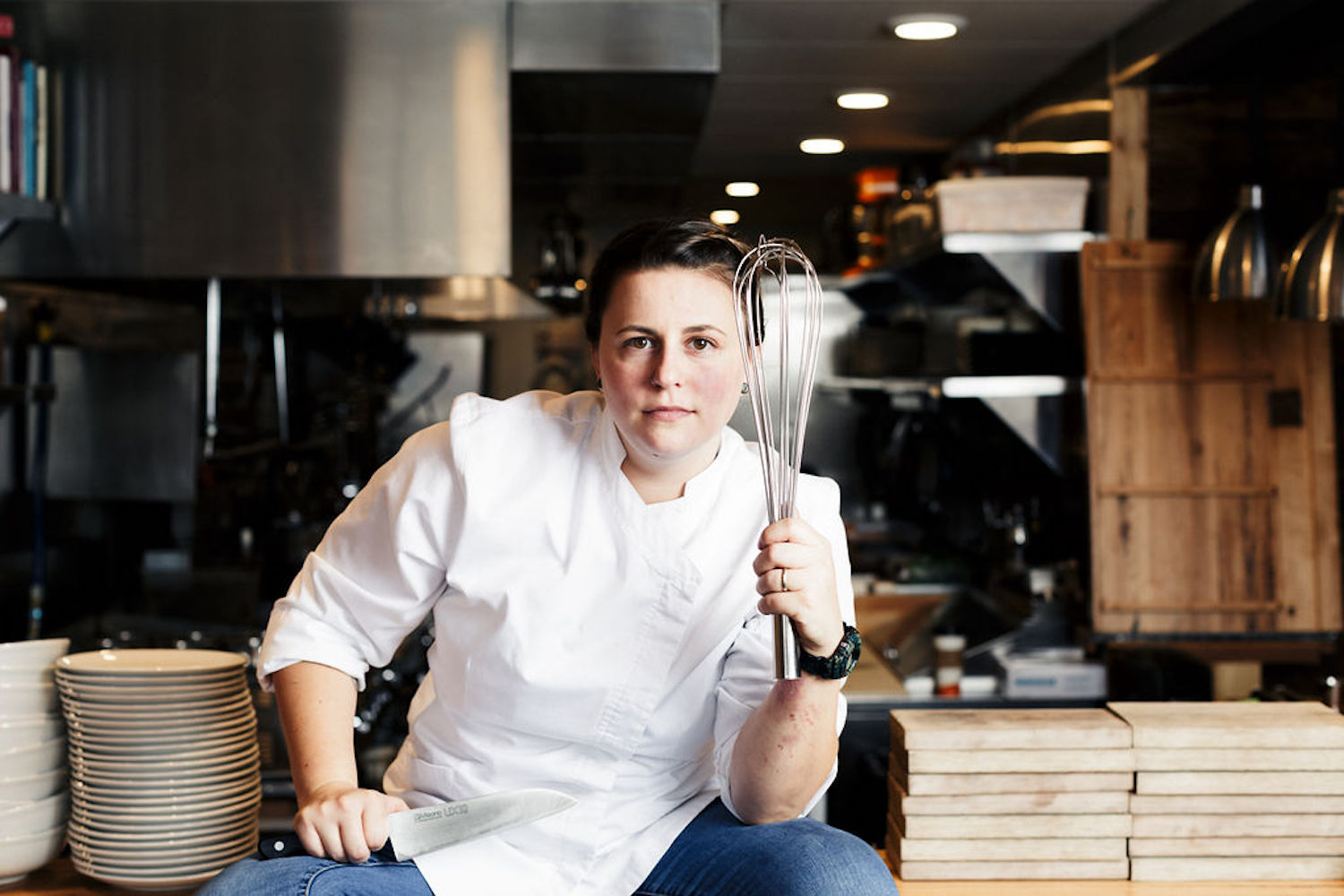 Chef Michele Hunter is the chef de cuisine of Hamlet & Ghost restaurant serving American cuisine in Saratoga Springs, New York.