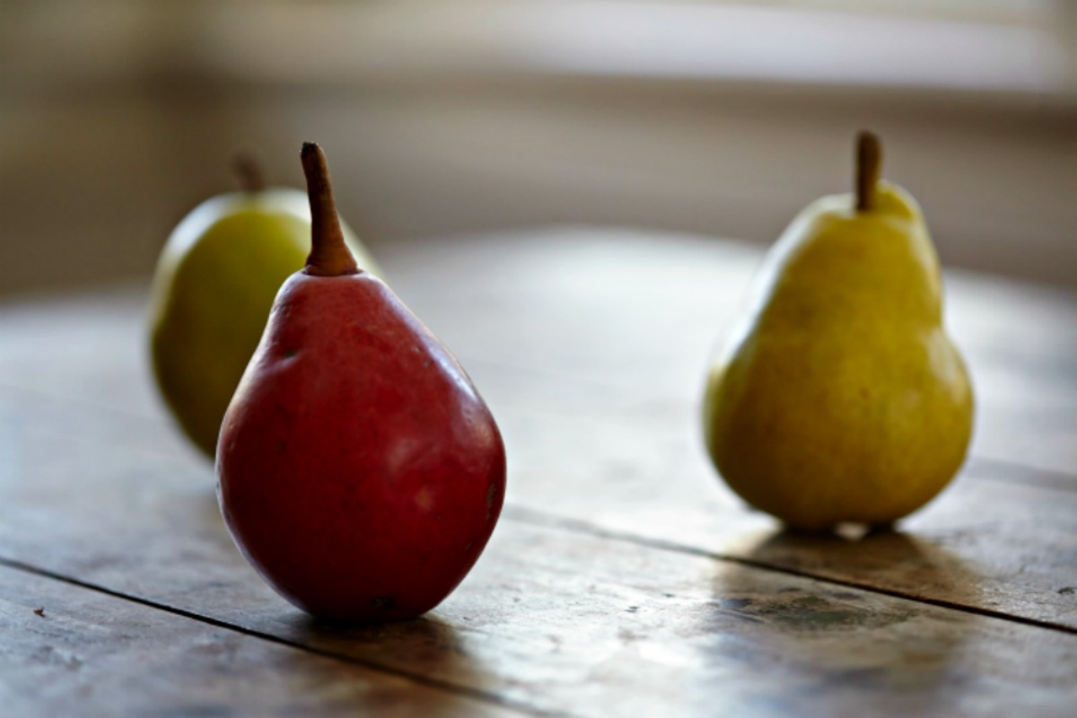 Pears are in-season in November and December. 