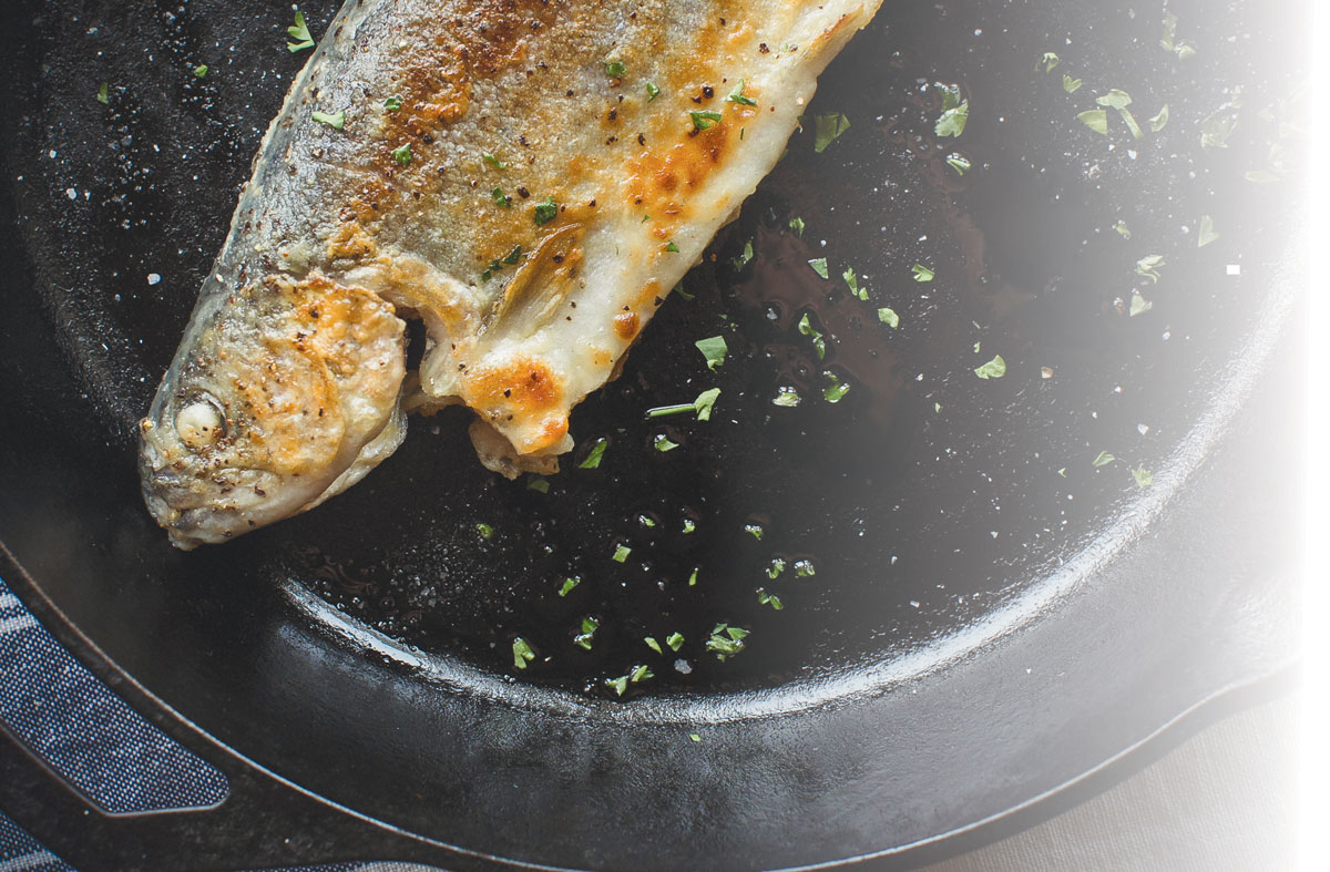 Cast-Iron Skillet Fried Trout with Herbs