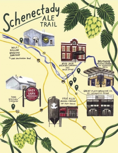 Schenectady Ale Trail showcases local breweries in Schenectady, New York.