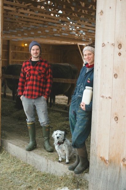 Alex, Margot and their trusty four-legged farm-hand of Sugar House Creamery make for an uncompromising cheese-making trio 